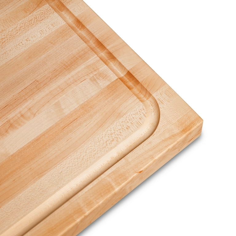 CONSDAN Black Walnut Butcher Block Cutting Board with Invisible