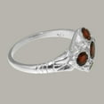 thumbnail image 5 of LBG British Made 14k White Gold Real Genuine Garnet & Diamond Womens Statement Ring - 33 size options - Size 8.25, 5 of 6