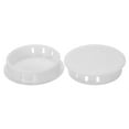 thumbnail image 1 of Tapones de agujero de plástico Uxcell de 40 mm 1.6", tipo empotrado, tapa redonda, bloqueo en el tubo de agujero, blanco 20 piezas, 1 of 7