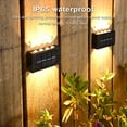 thumbnail image 4 of Bearachild 2 piezas de luz Solar para Patio, camino, pasarela, valla, lámpara de pared, paisaje de jardín, luces de cubierta automáticas, Iluminación y accesorios 10LED blanco, 4 of 6