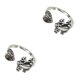 thumbnail image 2 of Anillos abiertos de rana plateada Jumpingount para mujeres y niñas Aleación de Zinc Ajustable 2Conjunto, 2 of 6