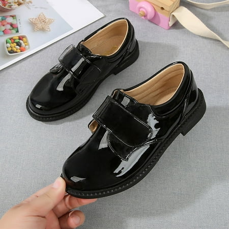 

Qazqa Fashion Summer And Autumn Boys Leather Shoes Boots Thick Soled Student Dress Shoes Performance Shoes Hook Loop Slip On Comfortable