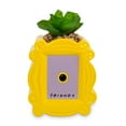 thumbnail image 1 of Friends Peephole Frame 3-Inch Ceramic Mini Planter with Artificial Succulent, 1 of 2