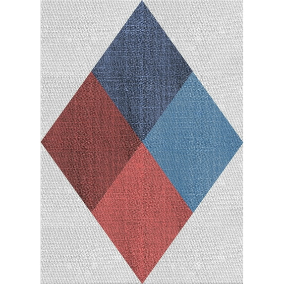 Ahgly Company Indoor Rectangle Patterned Pastel Light Blue Novelty Area Rugs, 2' x 3'