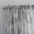 thumbnail image 2 of No. 918 Cristo Marble Print Crushed Voile Sheer Rod Pocket Curtain Panel, 51"x84", Grey, 2 of 5