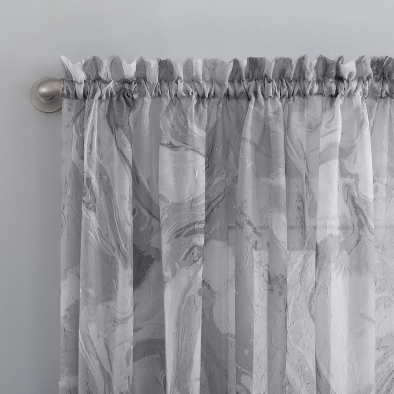No. 918 Cristo Marble Print Crushed Voile Rod Pocket Panel photo 2