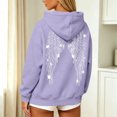 thumbnail image 5 of Enjoytime Hoodies for Women Back Wing Print Long Sleeve Pullover Hooded Sweatshirt Comfy Casual Fashion Clothing with Pocket, 5 of 7