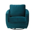 Second Story Home Gogh Upholstered Swivel Glider Blue Peacock