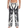 thumbnail image 1 of Balery Artistic Black White Peacocks Pantalones de pijama para hombre, pijama ultraligero, pantalón de descanso-Medium, 1 of 6