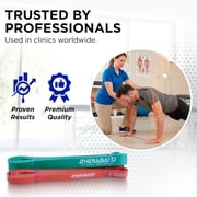 THERABAND High Resistance Band Set of 2, Light and Medium Elastic Super Bands for Full Body Workouts, Physical Therapy, Strength Training, Durable 41” Loop Exercise Bands, 15-25 lbs Resistance
