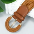 thumbnail image 5 of WHIPPY Women Wide Braided Belt for Dresses Jeans Pants Ladies Woven Brown Waist Belts, 5 of 6