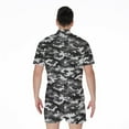 thumbnail image 2 of Black White And Grey Digital Camo Short Sleeve Men'S Rompers, Camo Camouflage Casual Summer Jumpsuits Outfit, 2 of 4