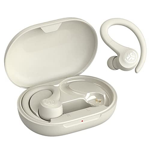 Auriculares deportivos inalámbricos JLab Go Air Sport con C3 Clear Calling, diseño deportivo con gancho para el oído seguro, 32+ horas de reproducción Bluetooth y 3 ajustes de sonido EQ. (Sand)
