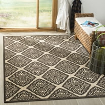 SAFAVIEH Linden Franco Damask Area Rug, Cream/Brown, 4' x 6'