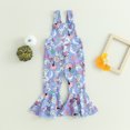 thumbnail image 3 of Toddler Baby Girl Halloween Outfit Pumpkin Ghost Suspender Jumpsuit Overalls Bell Bottom Flare Pants Romper Fall Clothes, 3 of 8