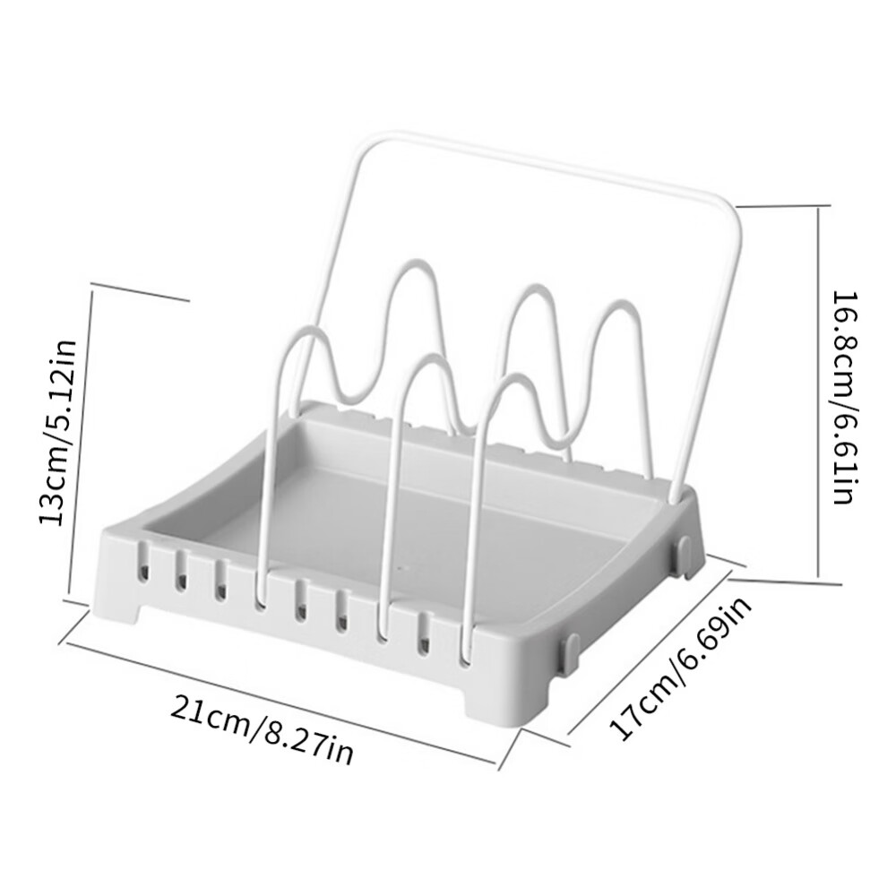 Jlong Pot Lid Rack Grey