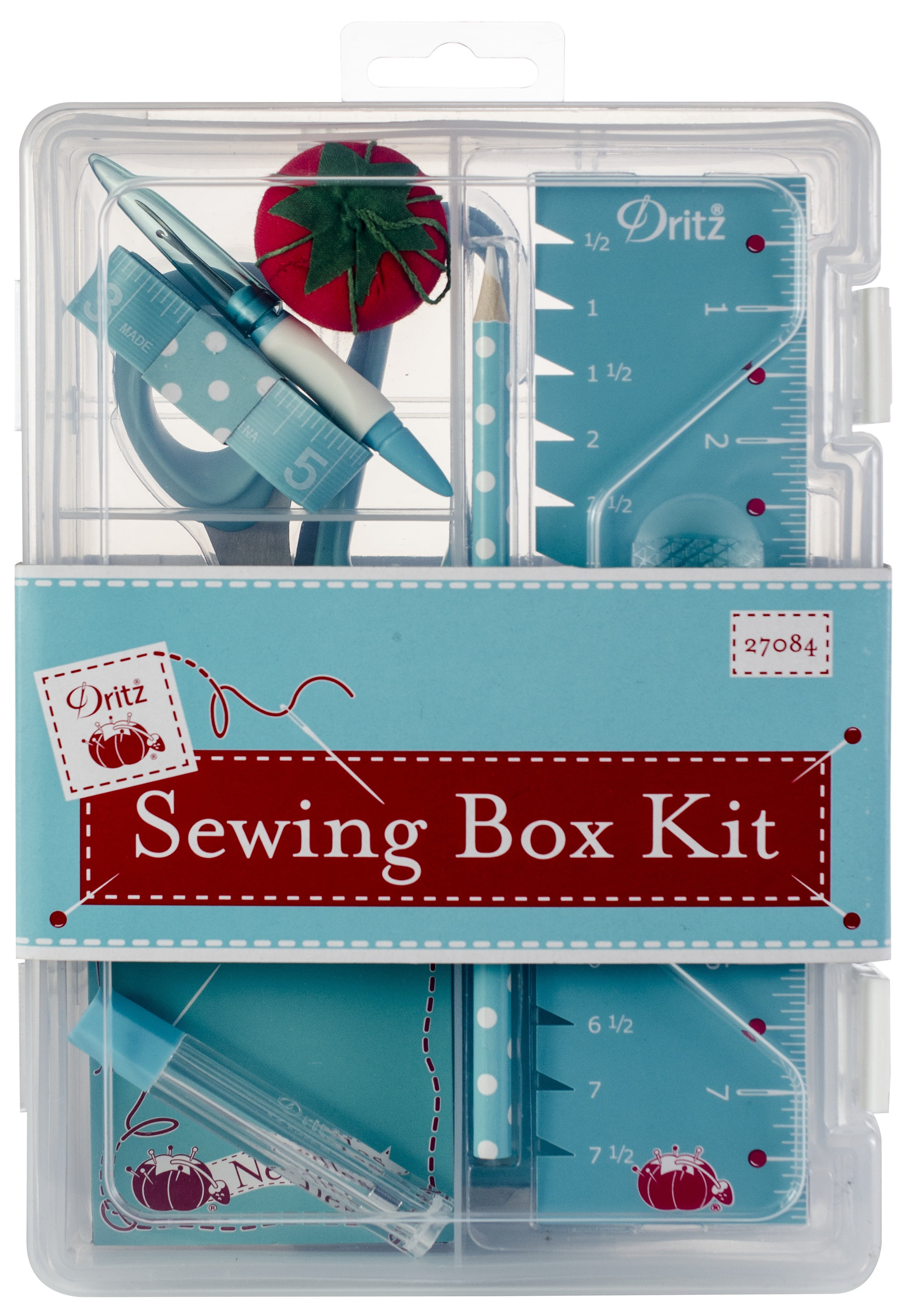 Dritz Essential Sewing Box Kit, Blue