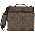 thumbnail image 2 of Zipper Binder with Shoulder Strap 2 inch 3 Ring Waterproof File Folder Organizer Bag 500 Sheet Ancient Art Shapes, 2 of 8