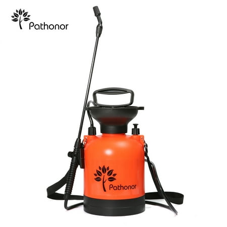 PATHONOR Super Garden Sprayer, 4L/1 Gal Pressure Sprayer weed Sprayer with 22 inch Wand and 51 inch hose for Fertilizer Herbicides