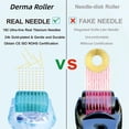 thumbnail image 2 of YJJSKEJI 192 Derma Roller REAL NEEDLES 0.25 mm Titanium Microneedling Roller for Face Body Beard for Women and Men, w/Storage Case, 2 of 8