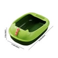 thumbnail image 2 of Tvtnvo Pet Litter Box Extra Large Semi Enclosed Splash Proof Easy Clean Design with Privacy High Sides Non Slip Base Relaxedable Turn and Digging Space for Indoor Home Green 16.5x11.x6.3in, 2 of 5
