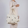 thumbnail image 6 of Large Diaper Bag Tote - Maternity Travel Bag,  Nappy Bags, Messenger Bag (Medium - Beige Butterflies), 6 of 7
