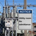 thumbnail image 7 of Industrial Caution Sign No Admittance Sign (Utility room No admittance) 8 in" x 12 in" UV Resistant Indoor Outdoor Workplace Industrial Caution Warning Sign, 7 of 7