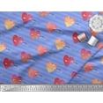 thumbnail image 2 of Soimoi Blue Poly Georgette Fabric Stripe,Arrow & Heart Printed Craft Fabric by the Yard 52 Inch Wide, 2 of 3