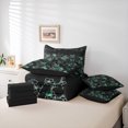 thumbnail image 6 of jejeloiu Chic Butterflies 7-Piece Bedding Comforter Set,Rustic Flower Floral King Bedding Sets,Green Black Bed Sheets For Kids,Luxury Bedroom Decor Reversible, 6 of 8