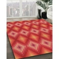 thumbnail image 2 of Ahgly Company Indoor Rectangle Patterned Bright Orange Area Rugs, 6' x 9', 2 of 6