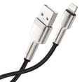 thumbnail image 3 of Cable de Datos USB a lightning 2.4A Metal Baseus  2m Negro, 3 of 4