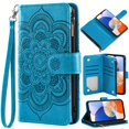 thumbnail image 1 of Zipper Wallet Cell Phone Case For Samsung Galaxy A10 A10S A10e A11 A12 A13 A14 A20 A30 A20S A20e A21 A21S A22 A22S A23 A24 5G 4G A01S A04S A 11 12 13 14 20e 14A 23A A135G A145G SM-A146U A136U A236V Fl, 1 of 5