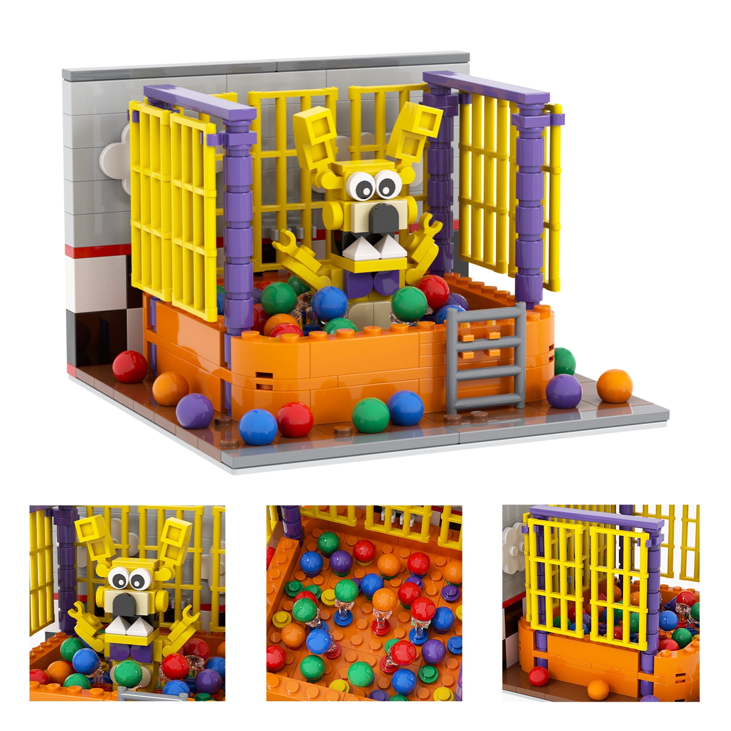 MOOXI FNAF Into the Pit Building Set,Creative Cute Building Blocks Children Kit,Gifts for Kids(294pcs)
