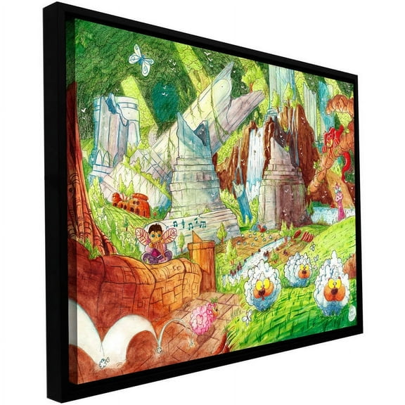 Luis Peres "Sheep Forest" Floater-Framed Gallery-Wrapped Canvas