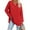 Red, variant on Women's Solid Color V Neck T Shirts Long Sleeve Tees Casual Loose Fit Cotton Tunic Tops (Purple, XXL)