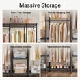 thumbnail image 3 of VIPEK L50 Wire Garment Rack Large Corner Freestanding Wardrobe Closet Rack, Multi-function L Shaped Clothes Rack Heavy Duty Metal Clothing Rack for Hanging Clothes, Max Load 1300LBS, Black, 3 of 9