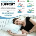 thumbnail image 2 of Queen Size Bamboo Pillow For Sleeping - Shredded Memory Foam Adjustable Bamboo Pillow - Hypoallergenic, Removable/Washable Bamboo Cover, Queen Size Sleeping Bed Pillow- 1 Pack, 2 of 5