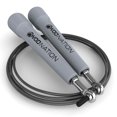 thumbnail image 2 of WOD Nation Adjustable Speed Jump Rope - Grey, Classic Speed Rope - Home Gym & Exercise Equipment for Fitness, Boxing, MMA & Cardio - Workout Equipment for Men, Women & Kids, 2 of 8