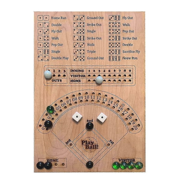 Baseball Dice Board Game Dice And Marbles Board Game Baseball Gameboard,dice Board Game Kids,adults For Games