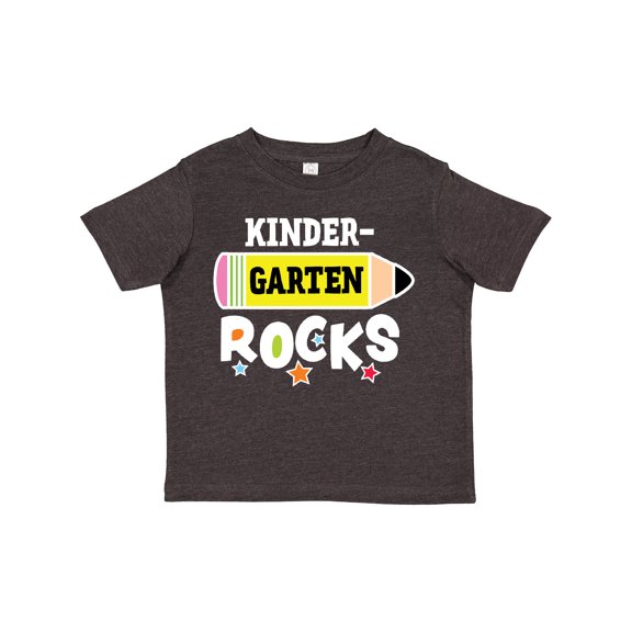 Inktastic Kindergarten Rocks with Pencil and Stars Boys or Girls Toddler T-Shirt