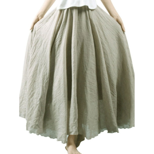 Nlife Women's Bohemian High Waist Flowy Double Layer Maxi Skirt -  Walmart.com