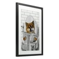 thumbnail image 3 of Stupell Industries Pomeranian Dog on Toilet Black Framed Print Under Glass design by Matthew Piotrowicz, 23 x 17, 3 of 10