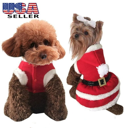 pet puppy dog christmas clothes costume outwear coat apparel hoodie