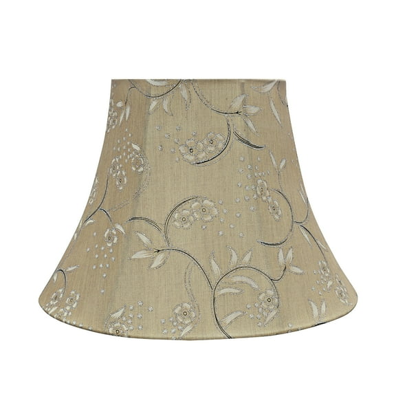 Aspen Creative 30220 Transitional Bell Shaped Spider Construction Lamp Shade in Light Gold, 13" wide (7" x 13" x 9 1/2")