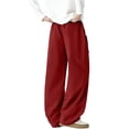 thumbnail image 5 of Men's Y2K Baggy Parachute Pants Track Pants, Quick Dry Open Bottom Wide Leg Jogger Trousers with Big Pockets Elastic Drawstring Waist for Gym Hiking Daily Casual Wear, 5 of 7