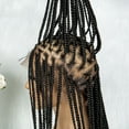 thumbnail image 5 of Braided Wigs for Black Women Transparent HD Full Lace Knotless Box Braided Wigs Twist Cornrow Braids Synthetic Lace Front Braided Wigs with Baby Hair Handmade Faux Locs Wig Braided Wigs 36 inches, 5 of 10