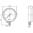 thumbnail image 2 of 100mm 10 Bar Pressure Gauge Air Oil Water Meter 1/2' BSP European Thread Side Entry Manometer, 2 of 2