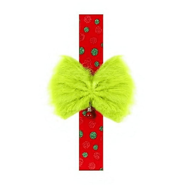 xihome Adorno navideño de lunares para armarios con lazo ajustable y ribete largo de piel sinttica para muebles de fiesta
