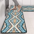 thumbnail image 2 of Kitchen Rugs Sets Of 2,Blue and Orange Floral Boho Pattern Anti Fatigue Kitchen Mat Rugs Non Slip Washable,Decorative Kitchen Floor Mats for Kitchen,Sink,Laundry,17"x47"+17"x47", 2 of 5