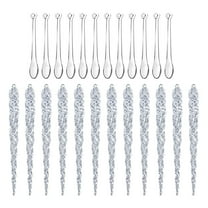 Christmas Icicle Ornaments 24PCS,Clear Acrylic Ice Column Pendant,Shatterproof Hanging Decor,Festive Holiday Ice Decor for Xmas Tree Garland Wall Window Mantel,Winter Party Home Decor